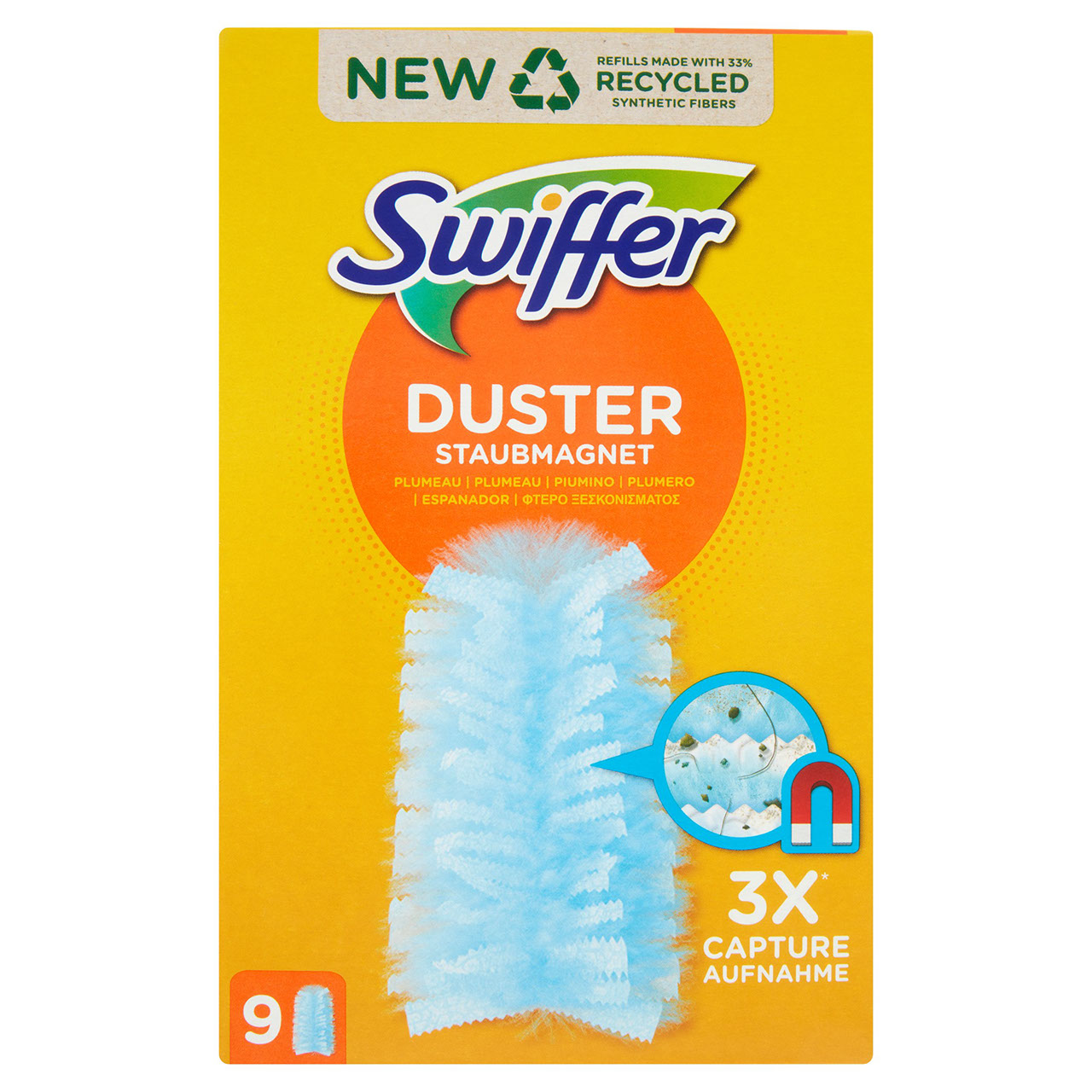 Swiffer Duster Cattura Polvere - Ricarica 9 Piumini per spolverare