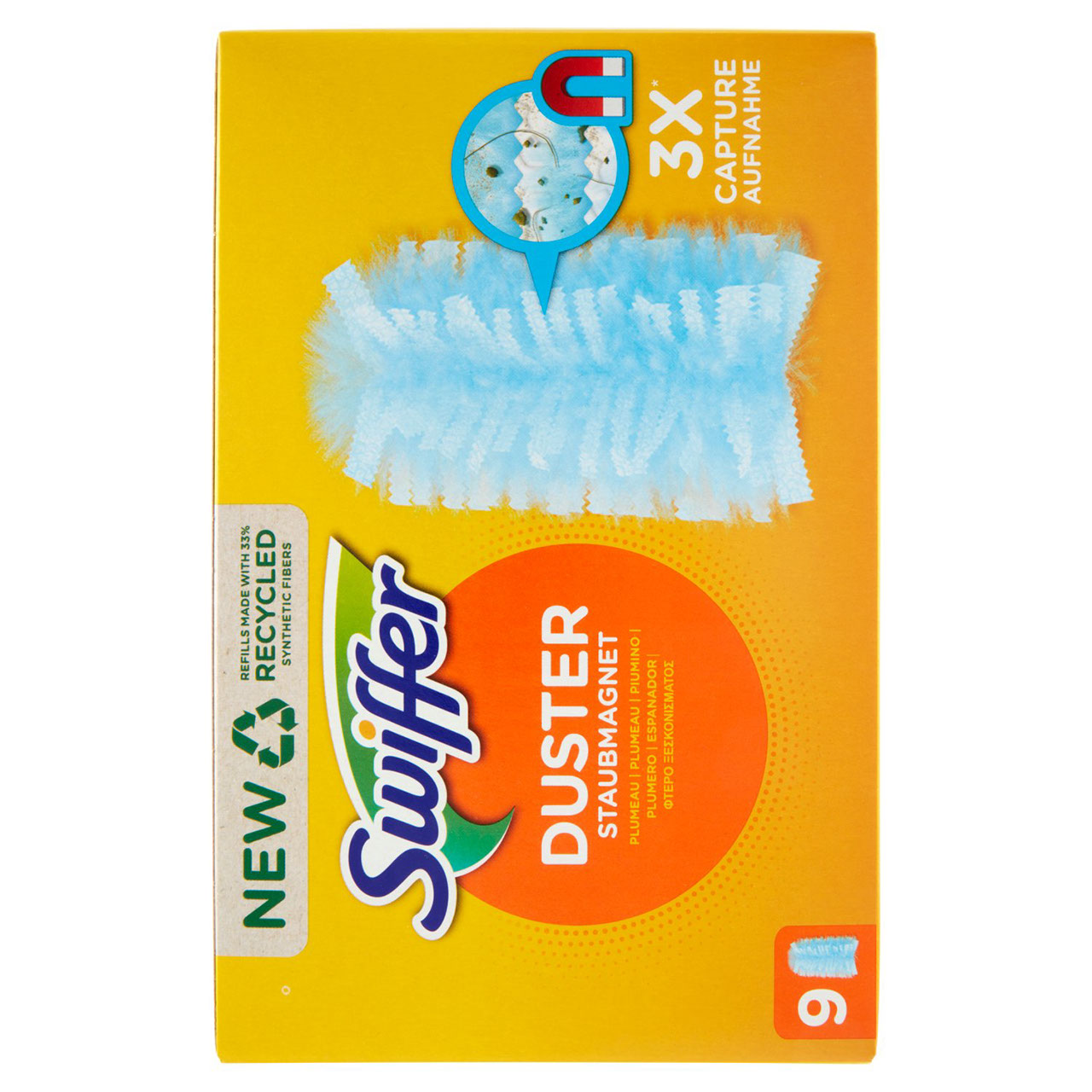 Swiffer Duster Cattura Polvere - Ricarica 9 Piumini per spolverare