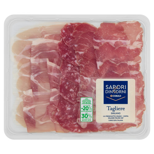 Tagliere Emiliano Prosciutto crudo - Coppa - Salame Felino IGP 0.120 kg Sapori & Dintorni Conad