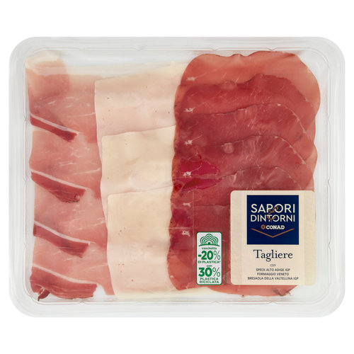 Tagliere Speck Alto Adige IGP Formaggio Veneto Bresaola Valtellina IGP 120 g Sapori & Dintorni Conad