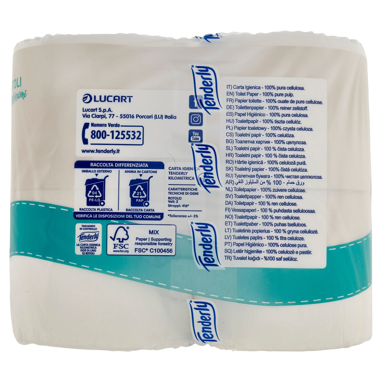 Tenderly Kilometrica Rotoli Lunghissimi 12 pz