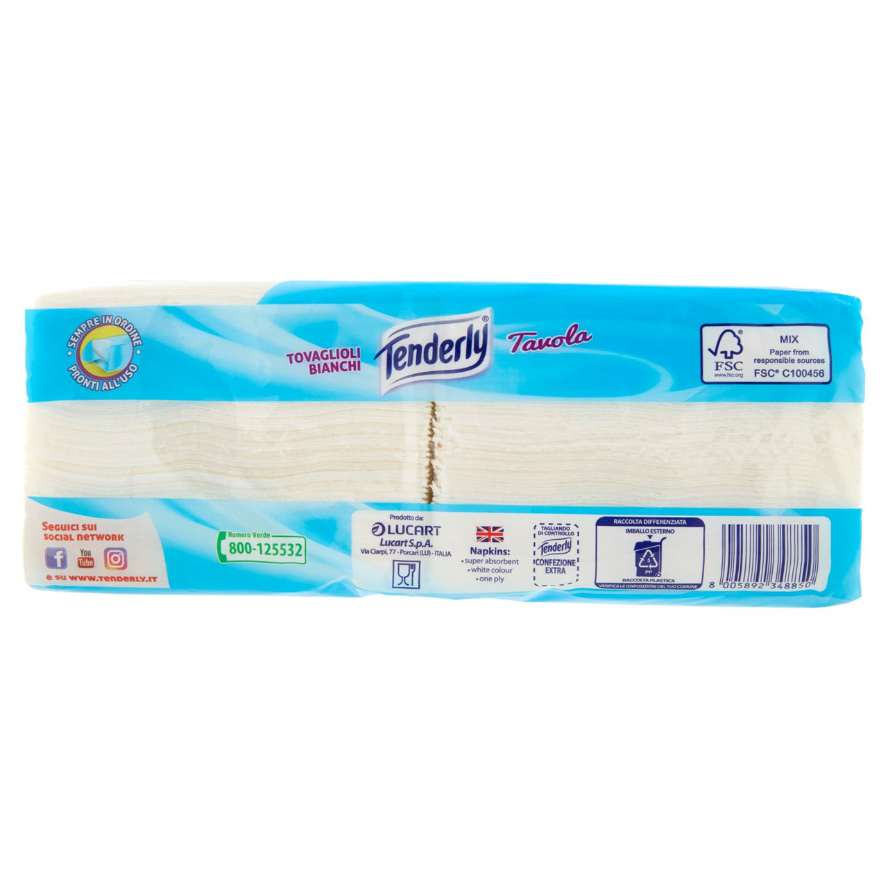 Tenderly Tavola Tovaglioli Bianchi Extra