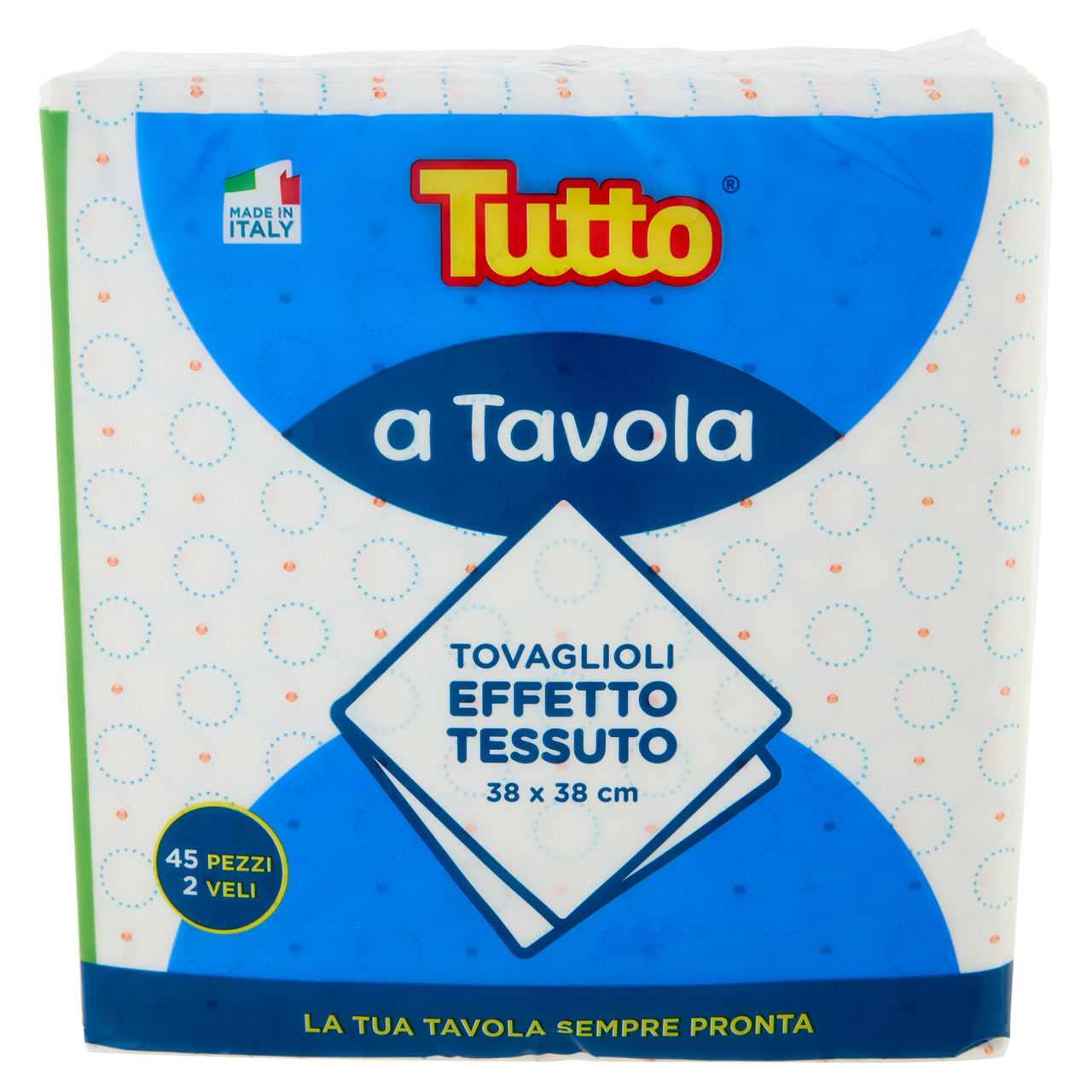 Tutto a Tavola Tovaglioli Effetto Tessuto 38 x 38 cm 2 Veli 45 pz