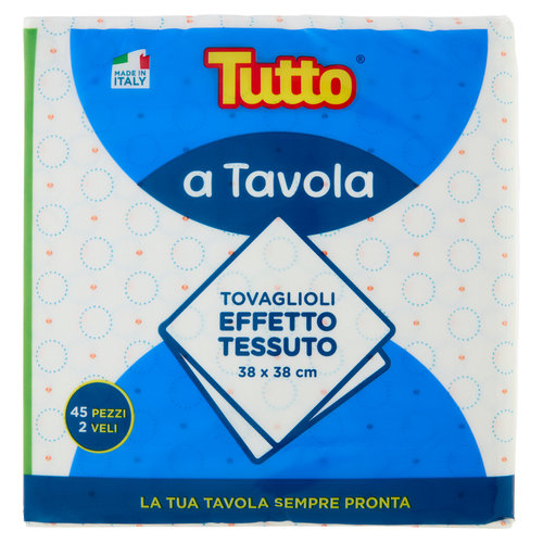 Tutto a Tavola Tovaglioli Effetto Tessuto 38 x 38 cm 2 Veli 45 pz