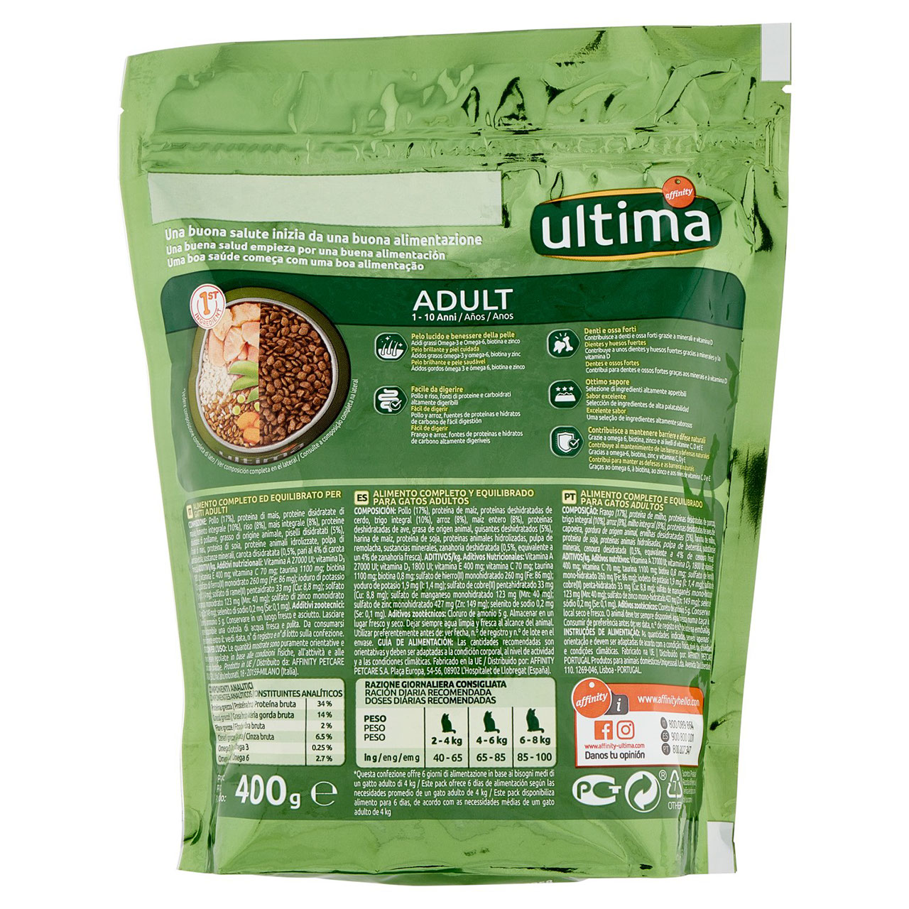 ultima Cat Adult 1-10 Anni Pollo 400 g