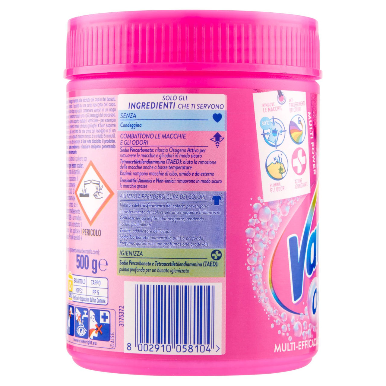 Vanish Oxi Action 500 g Smacchiatore Antiodore