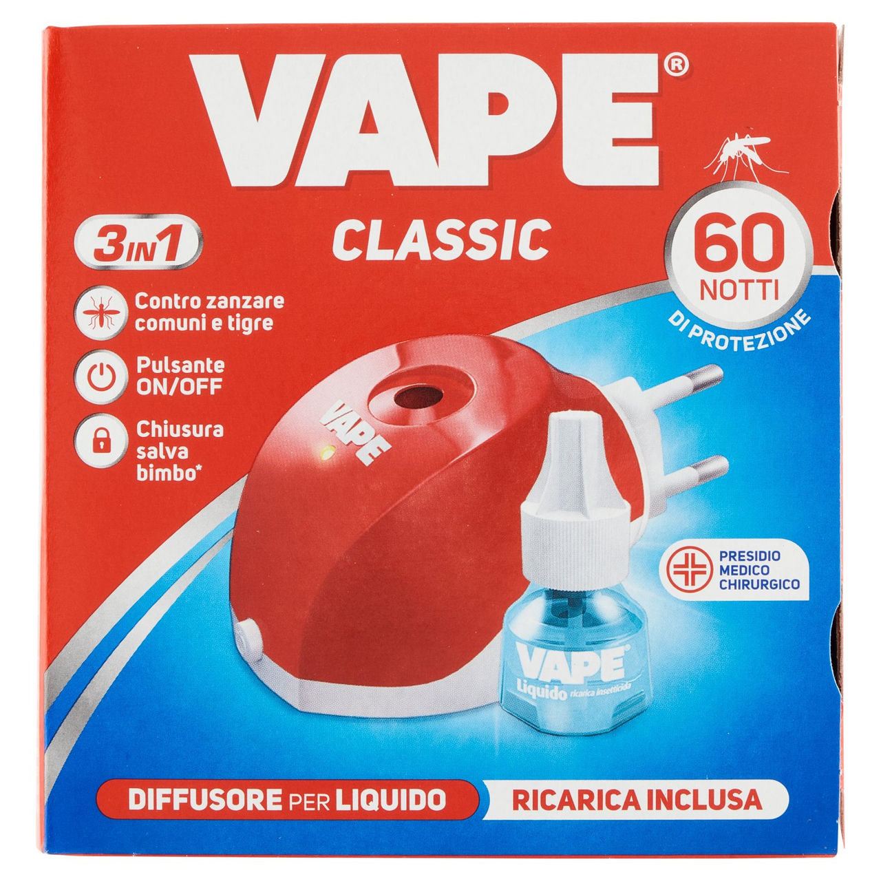 VAPE Elettroemanatore Liquido   Ricarica Classica 60 Notti