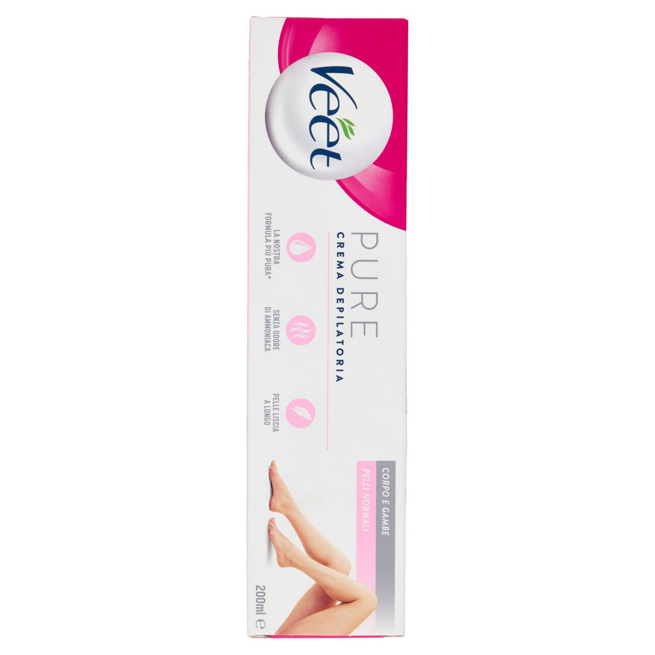 Veet Pure Crema Depilatoria Silk e Fresh Technology Pelli Normali, 200ml