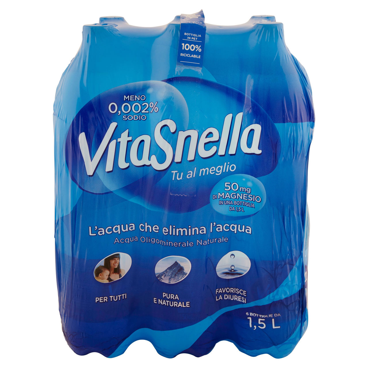 Vitasnella Acqua Oligominerale Naturale 6 x 1,5 L