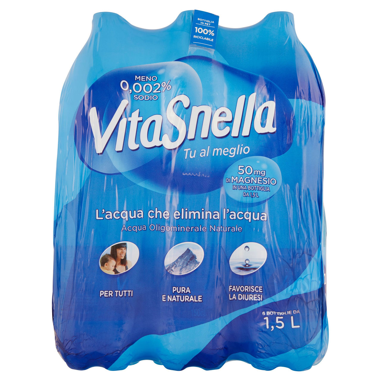 Vitasnella Acqua Oligominerale Naturale 6 x 1,5 L