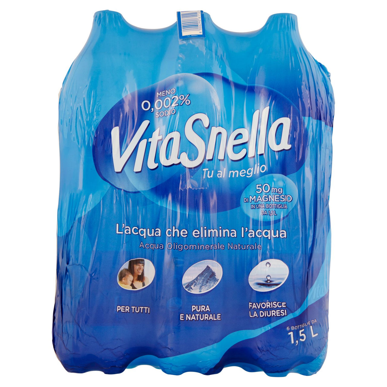 Vitasnella Acqua Oligominerale Naturale 6 x 1,5 L