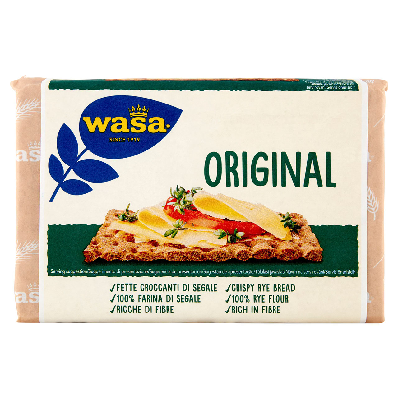 Wasa Original Cracker con 100% Farina di Segale Ricchi di Fibre 275g