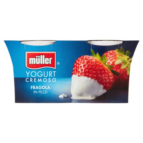 Yogurt Cremoso Fragola in Pezzi 2 x 125g Müller
