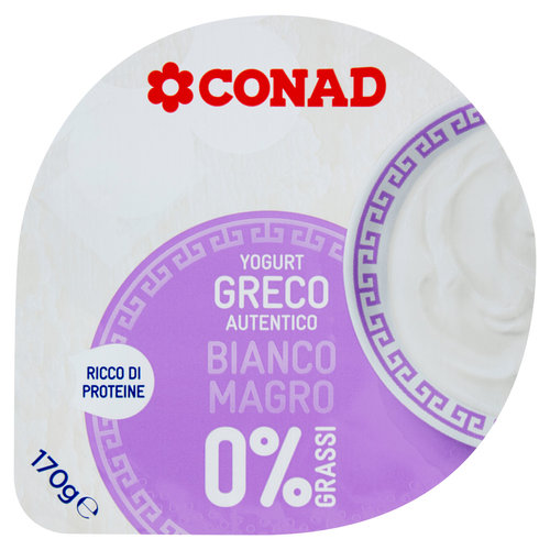 Yogurt Greco Autentico Bianco Magro 0% Grassi 170 g Conad