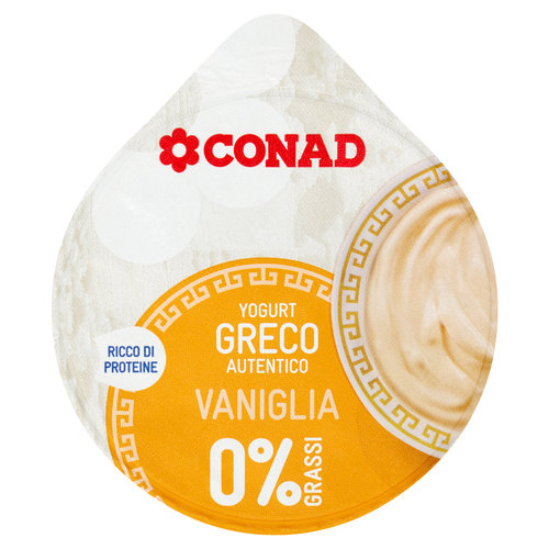 Yogurt Greco Autentico Vaniglia 0% Grassi 170 g Conad