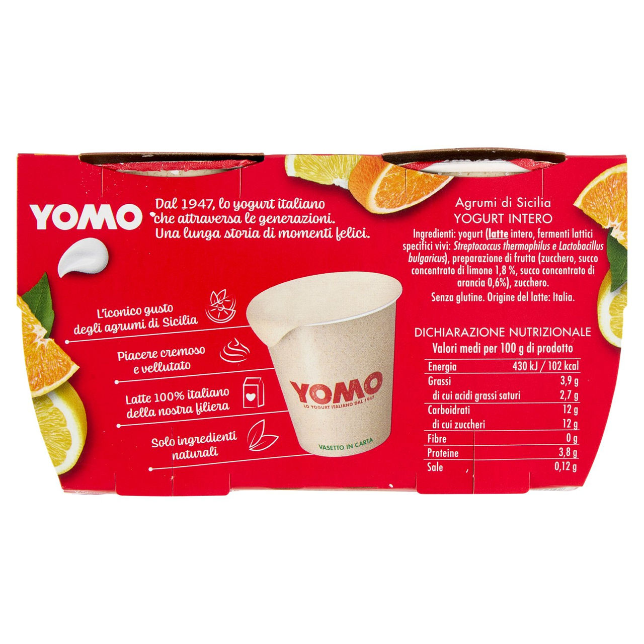 Yomo Intero Agrumi di Sicilia 2 x 125 g