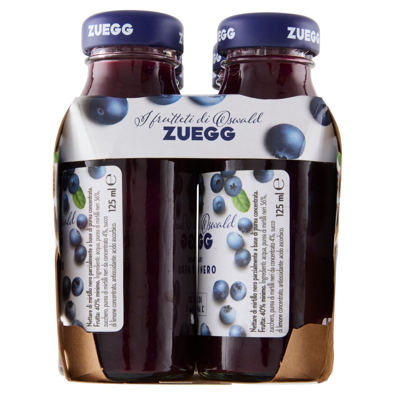 Zuegg Nettare di Mirtillo Nero Selvatico 6x125 ml
